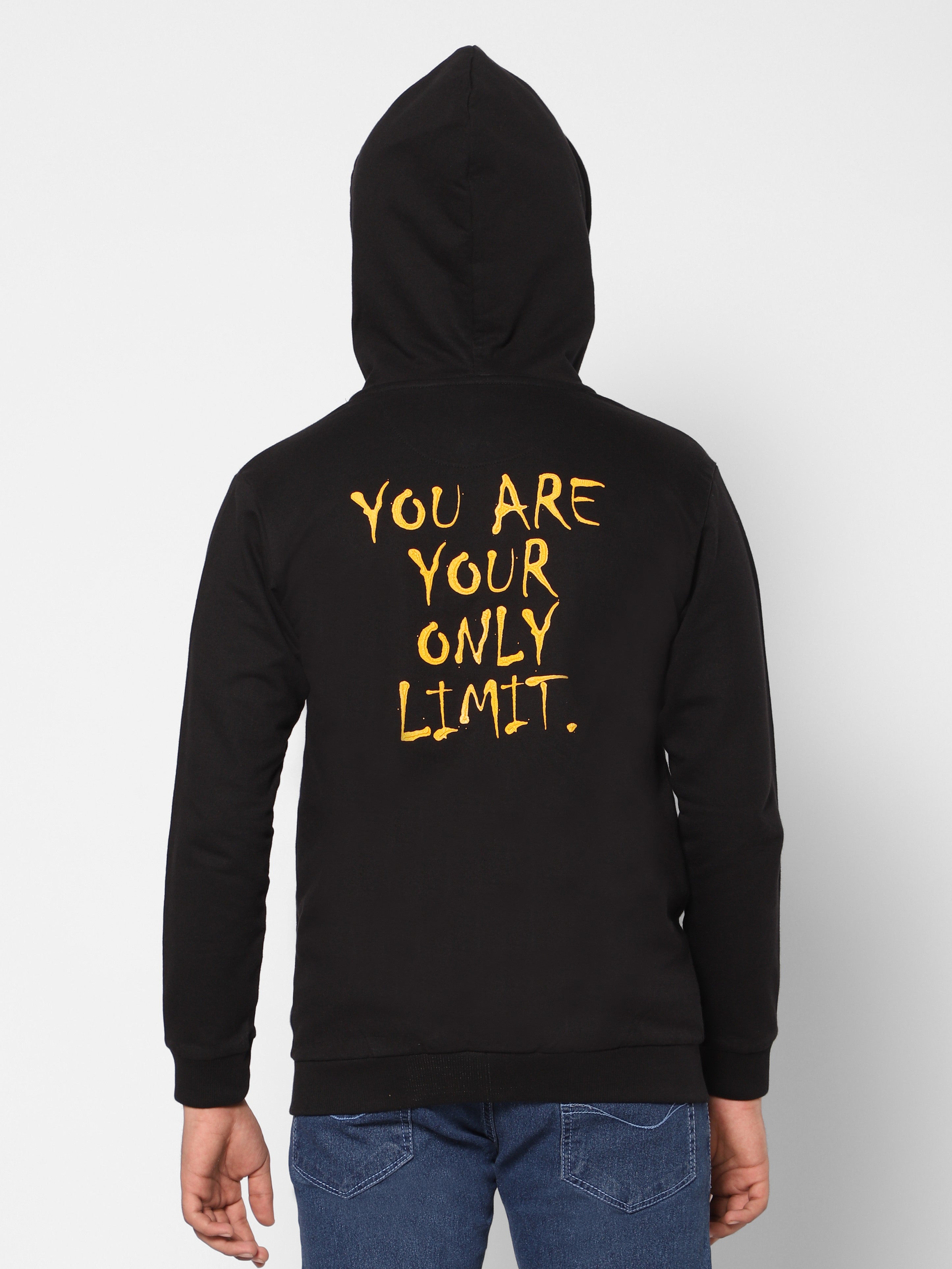 TeenTrums Unisex Sweatshirt - you are your only limit puff print - Black