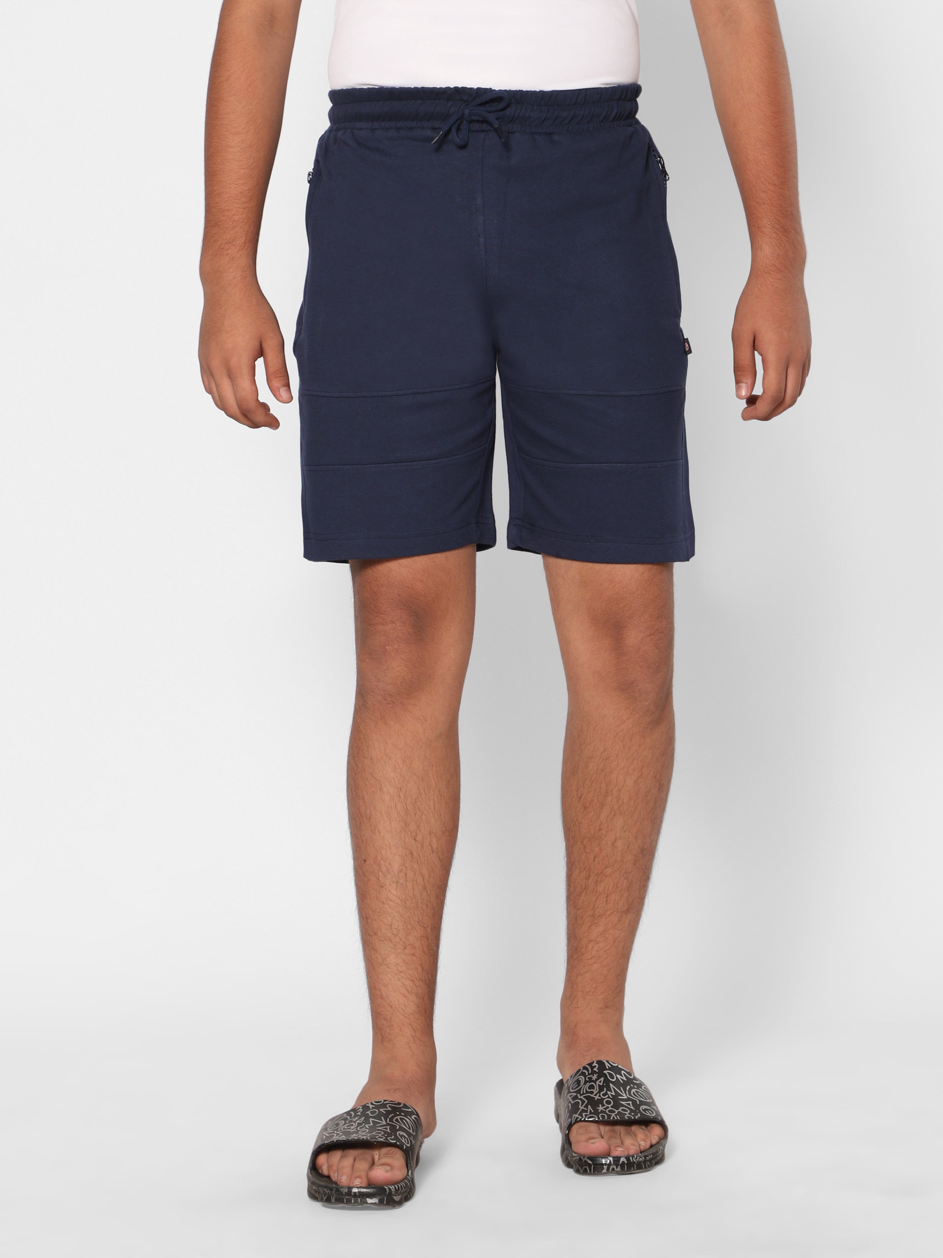 Knitted Shorts - Navy Blue