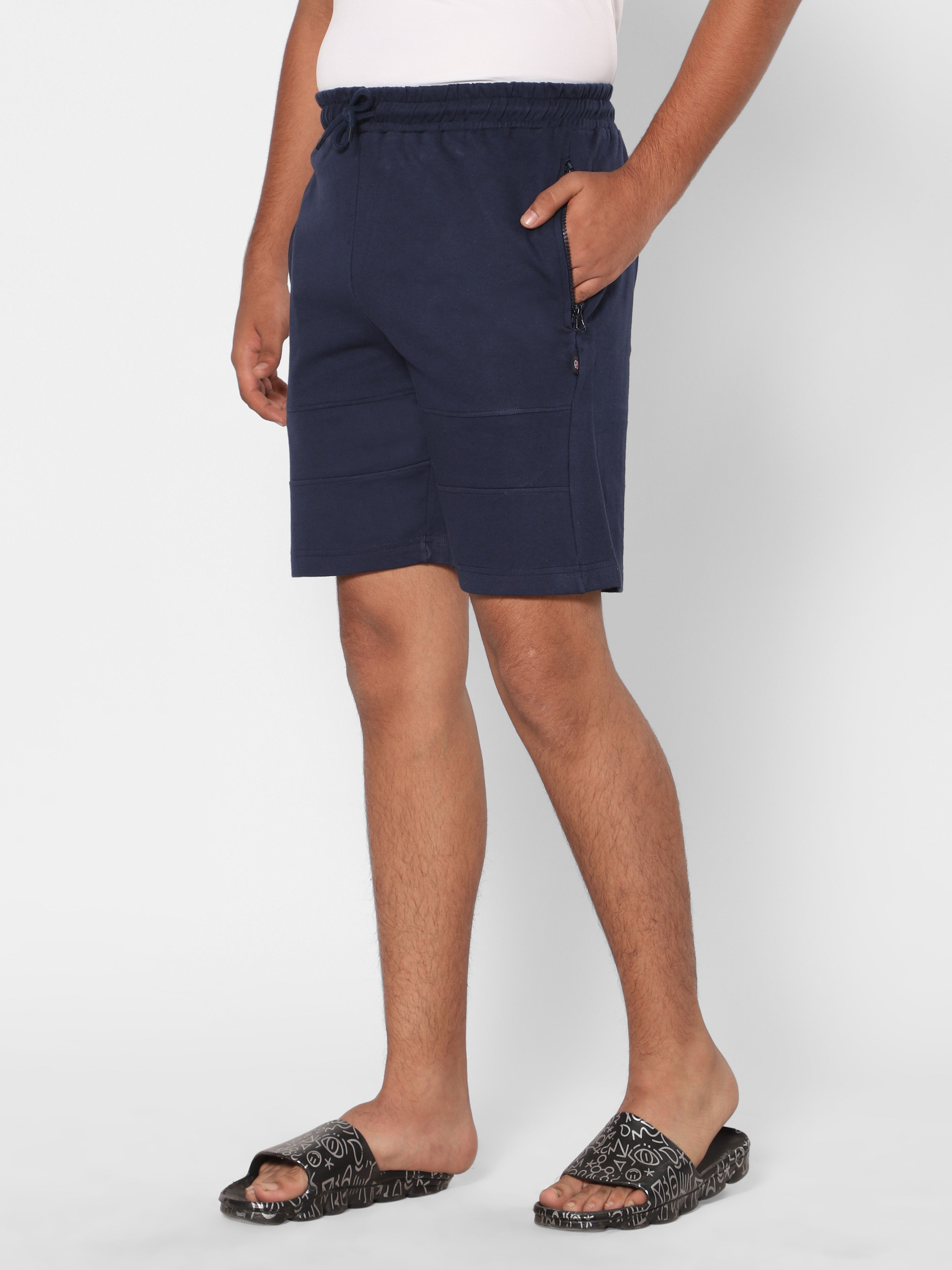 Knitted Shorts - Navy Blue