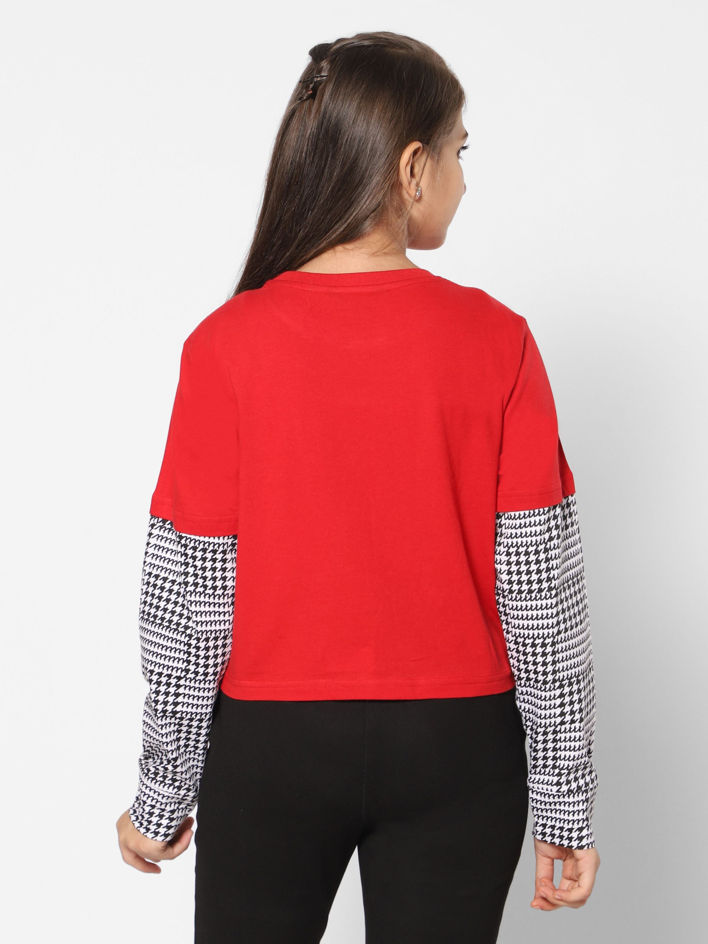 fashion crop top -Red