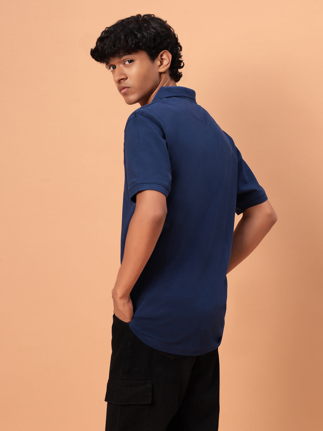 Polo Retro embroidery- Navy