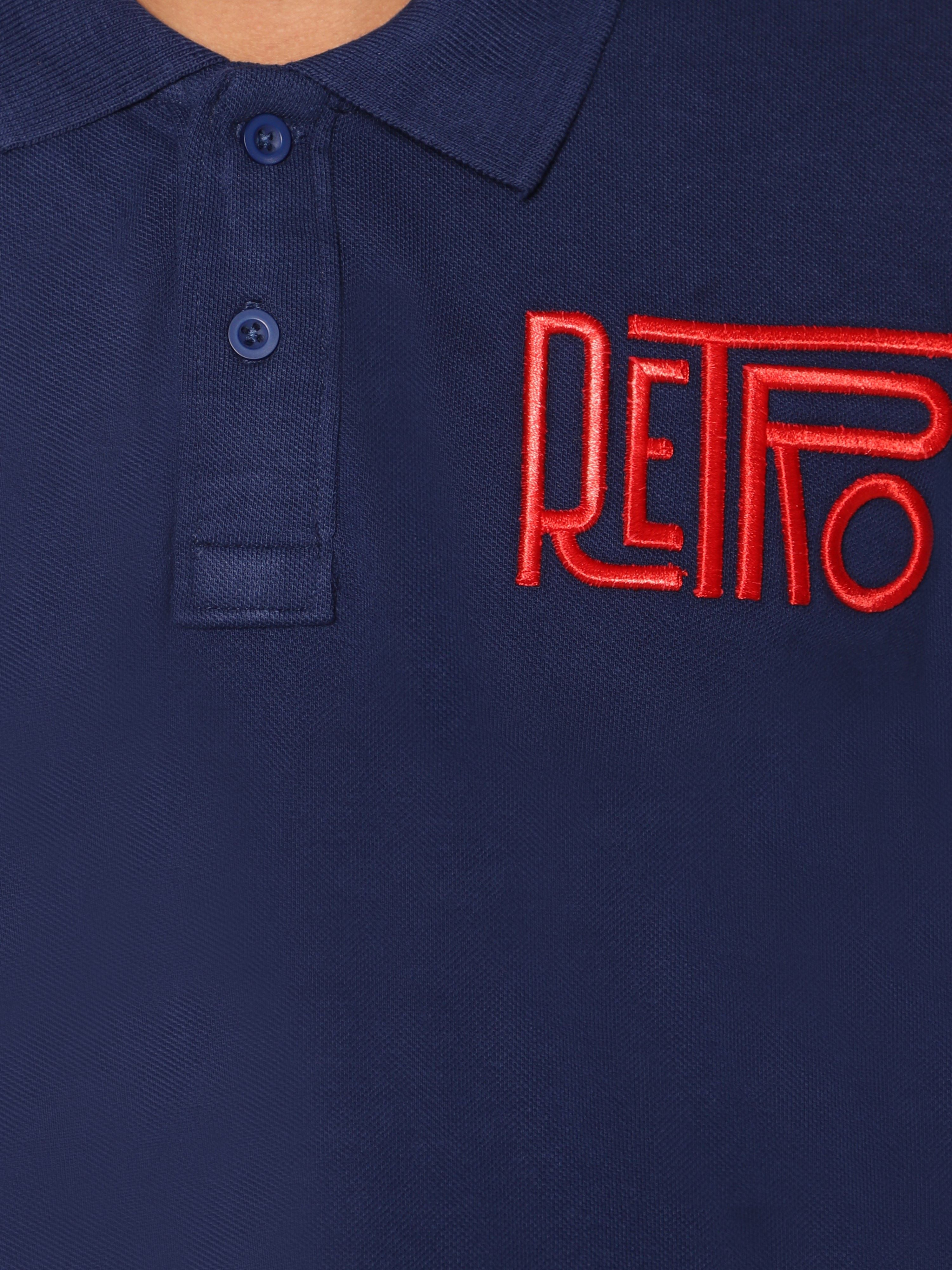 Polo Retro embroidery- Navy