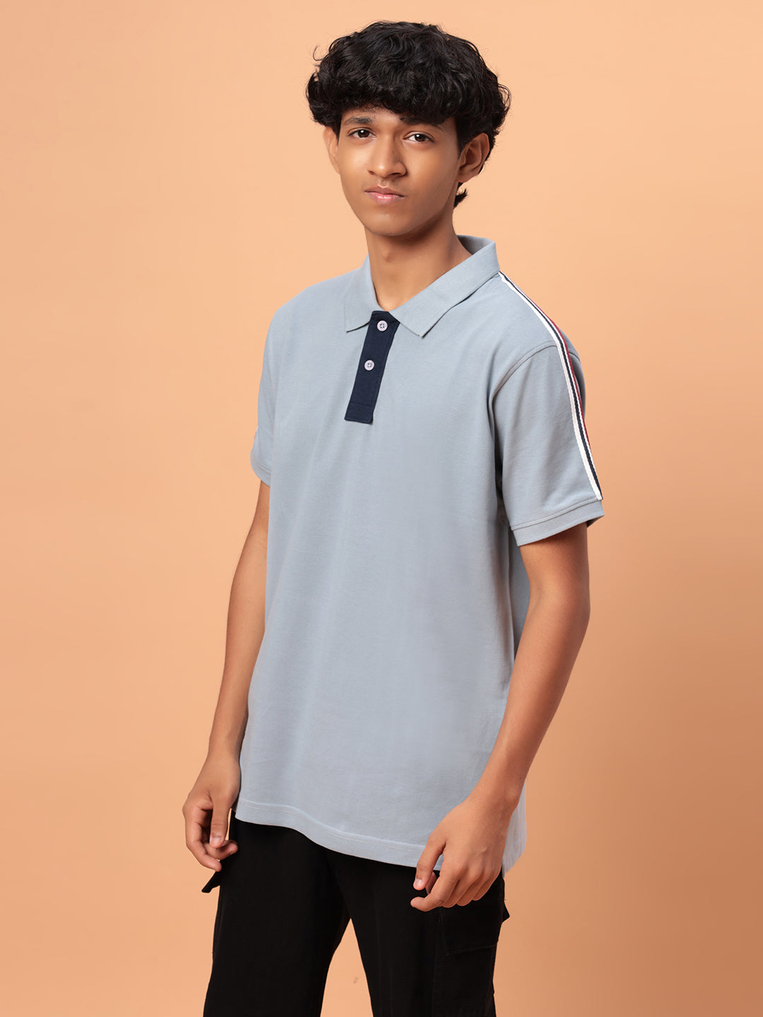 Boys Regular Fashion Polo - Twill Tapes - Blue