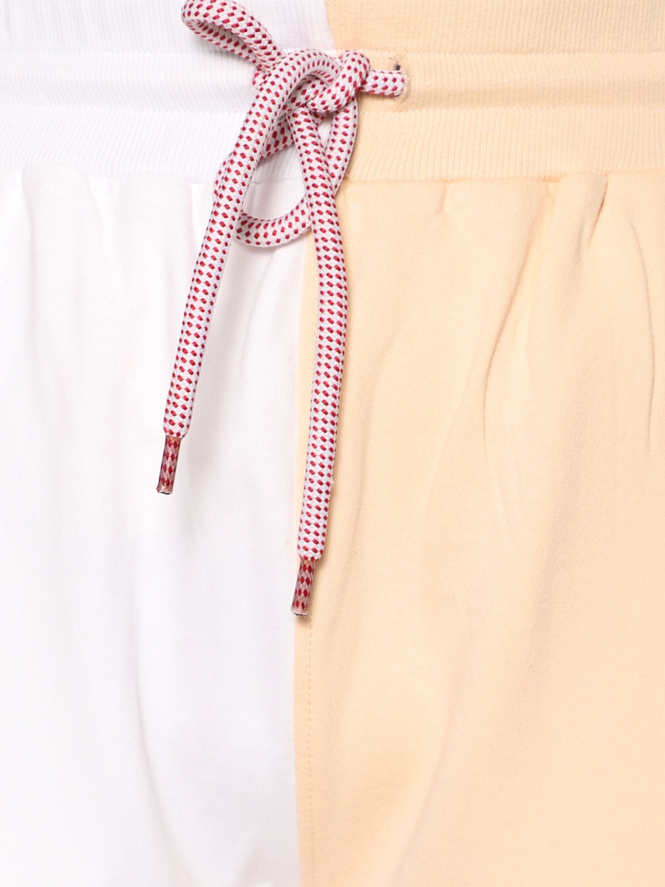 Track pants -half pattern- Peach