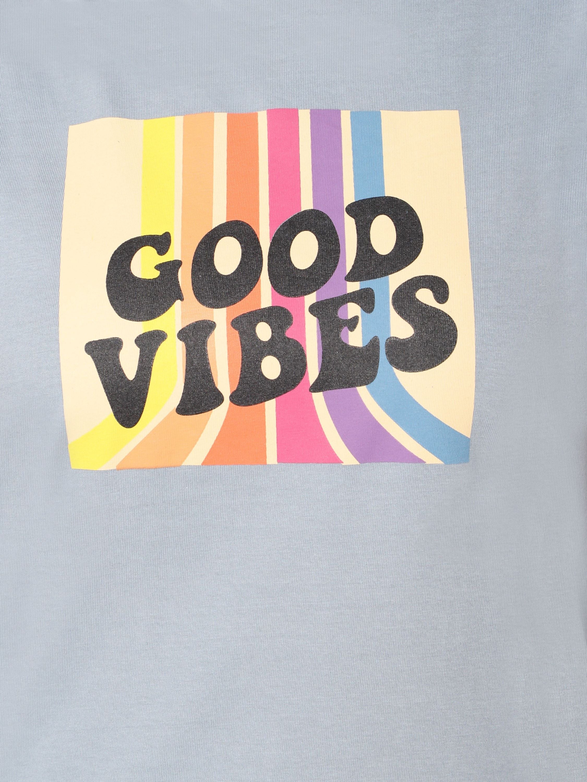 T-shirt- Good Vibes-Blue