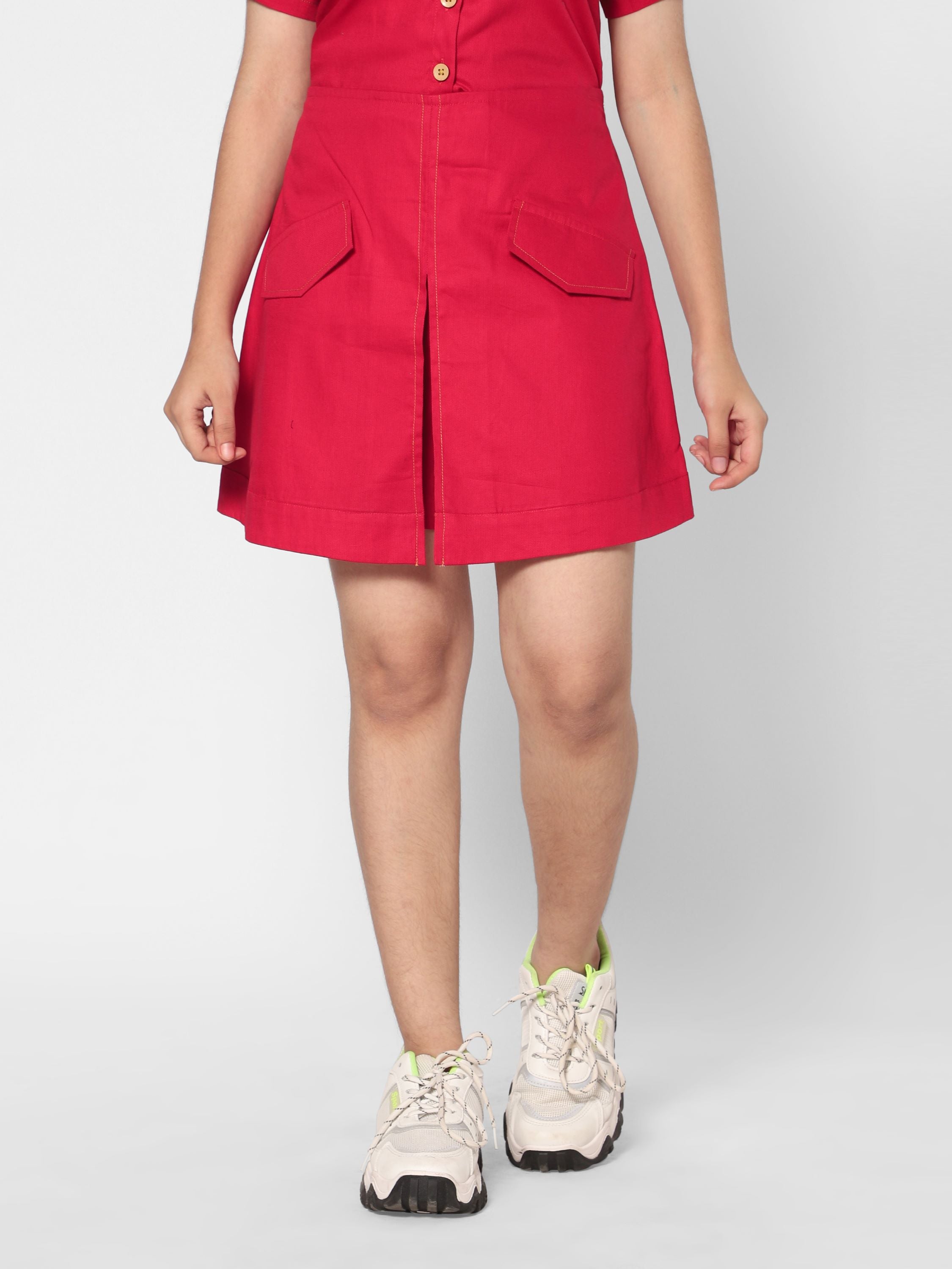 TeenTrums Girls Skirt-Red