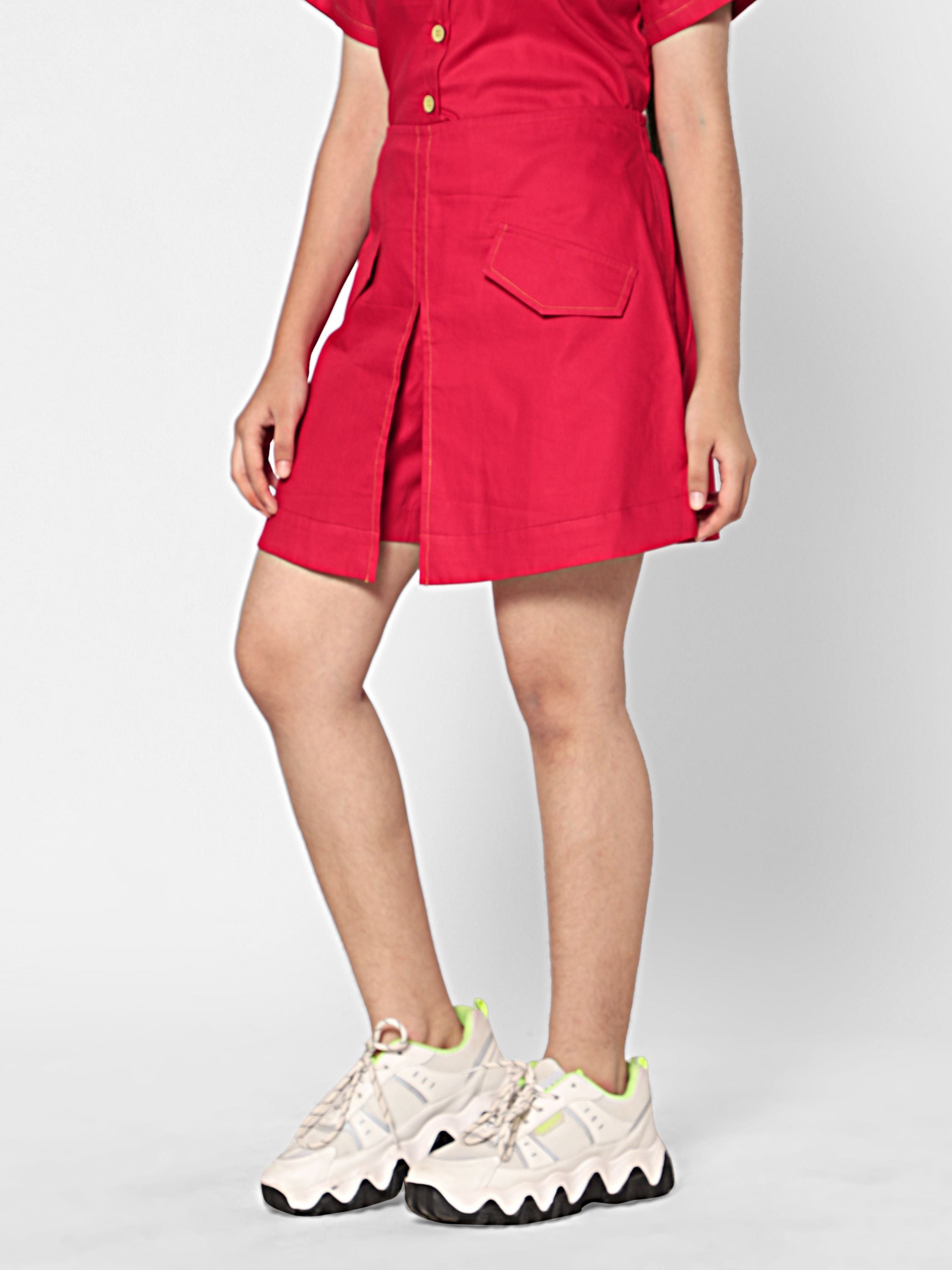 TeenTrums Girls Skirt-Red