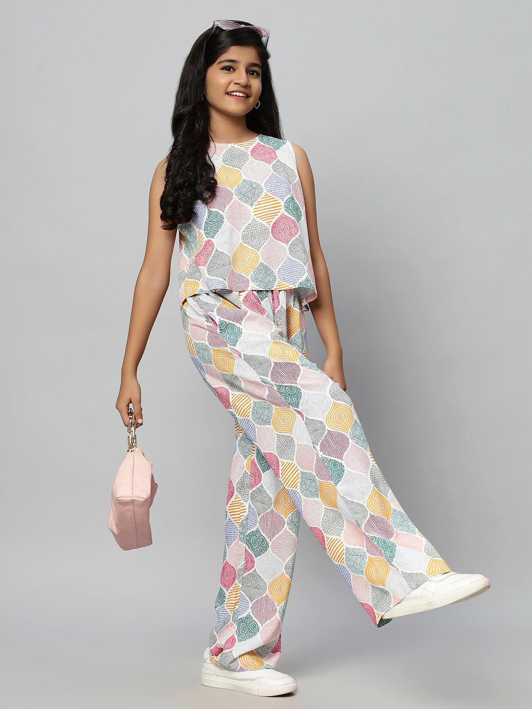 Mosaic Print Co-ord Set-Pink