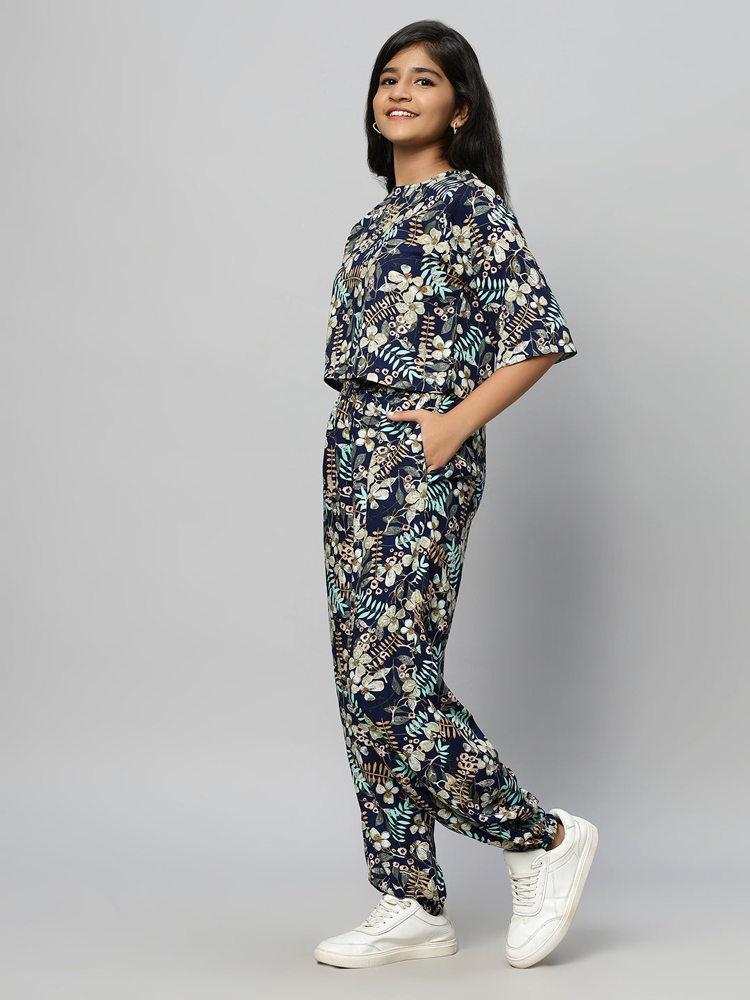 Etheral Garden Print Co-ord Set-Blue