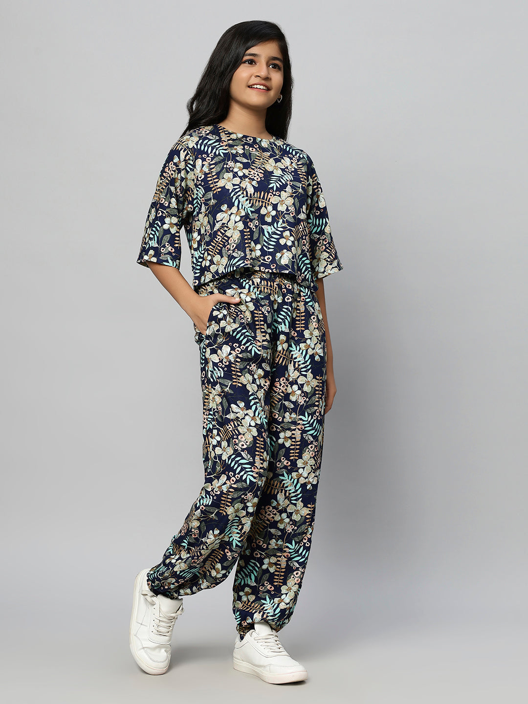 Etheral Garden Print Co-ord Set-Blue