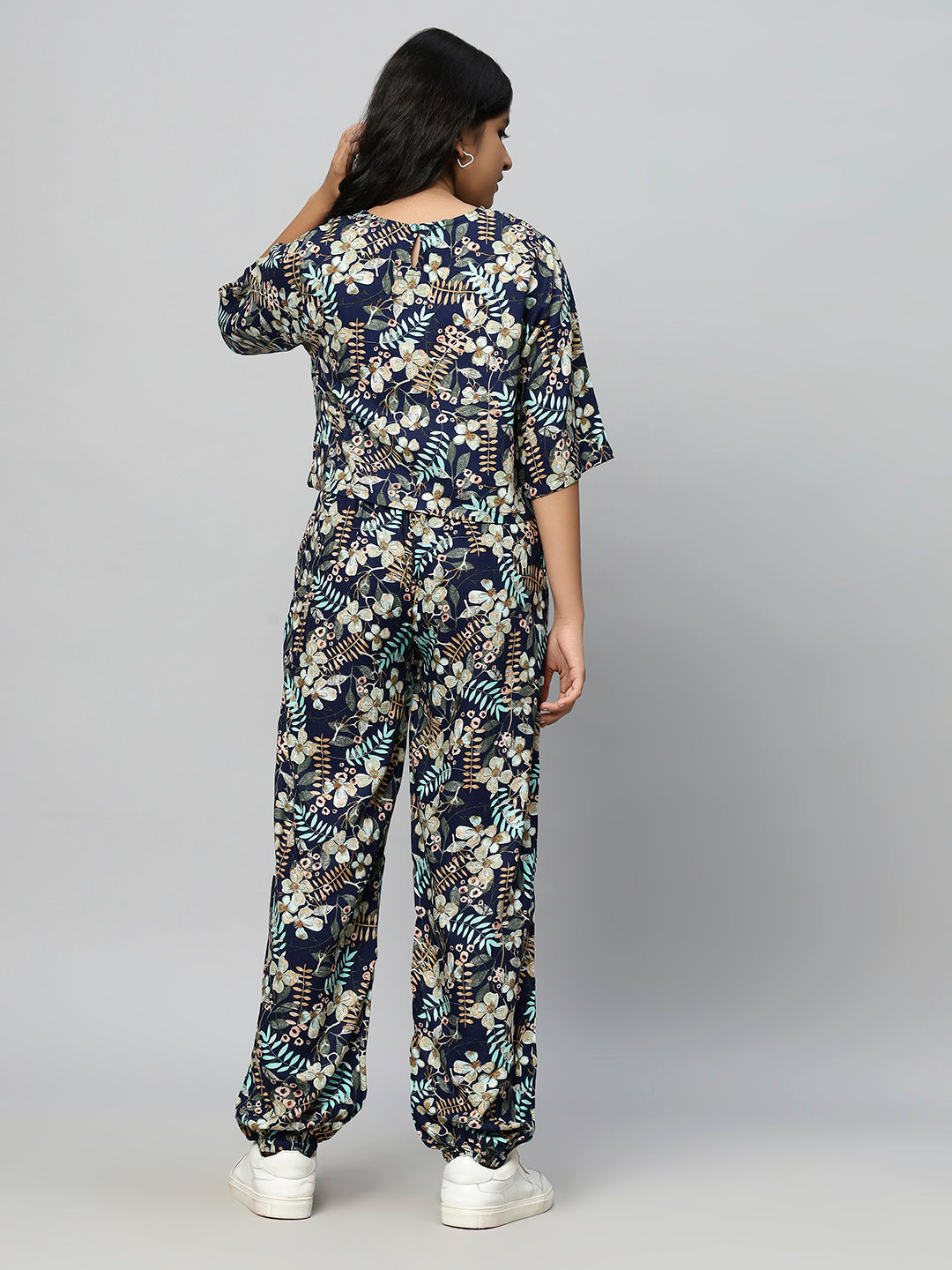 Etheral Garden Print Co-ord Set-Blue