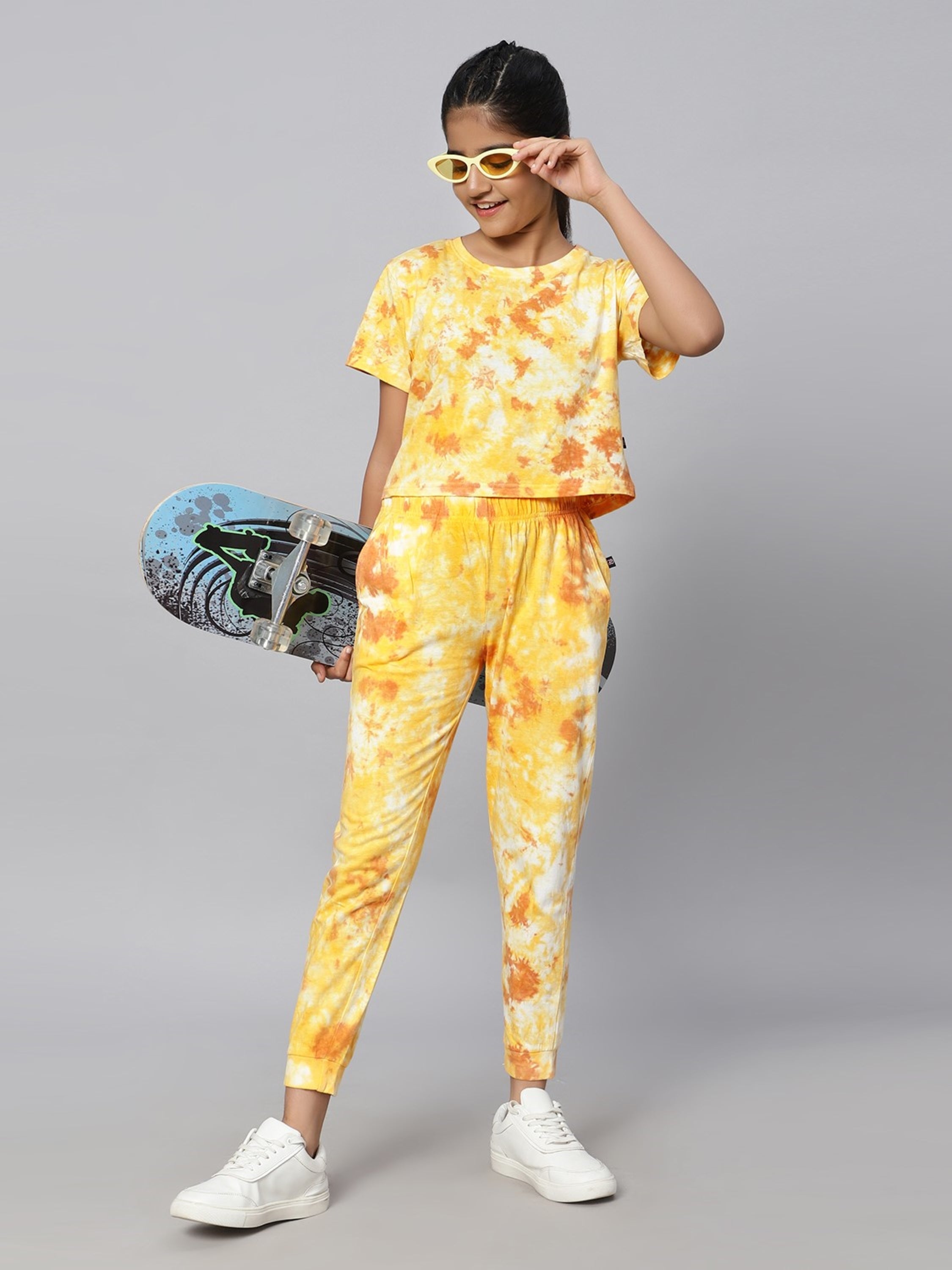 Tie Dye Co-Ord Set -Yellow