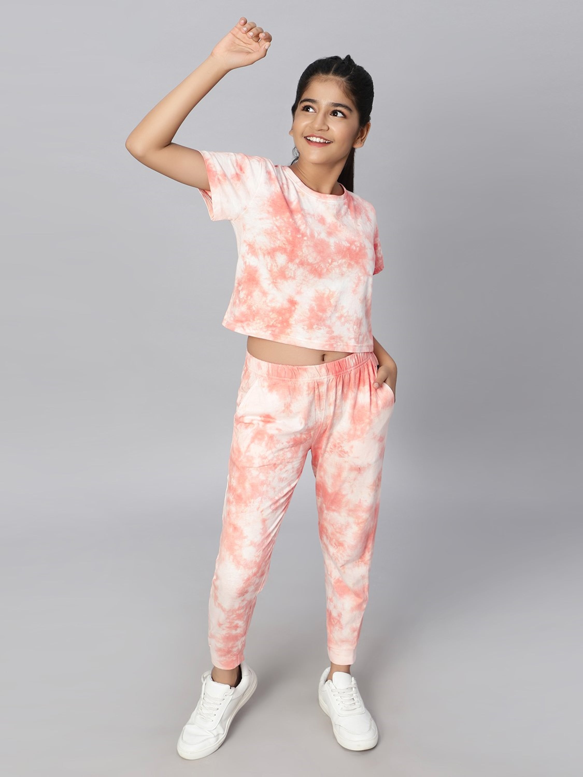 Tie Dye Co-Ord Set - Peach