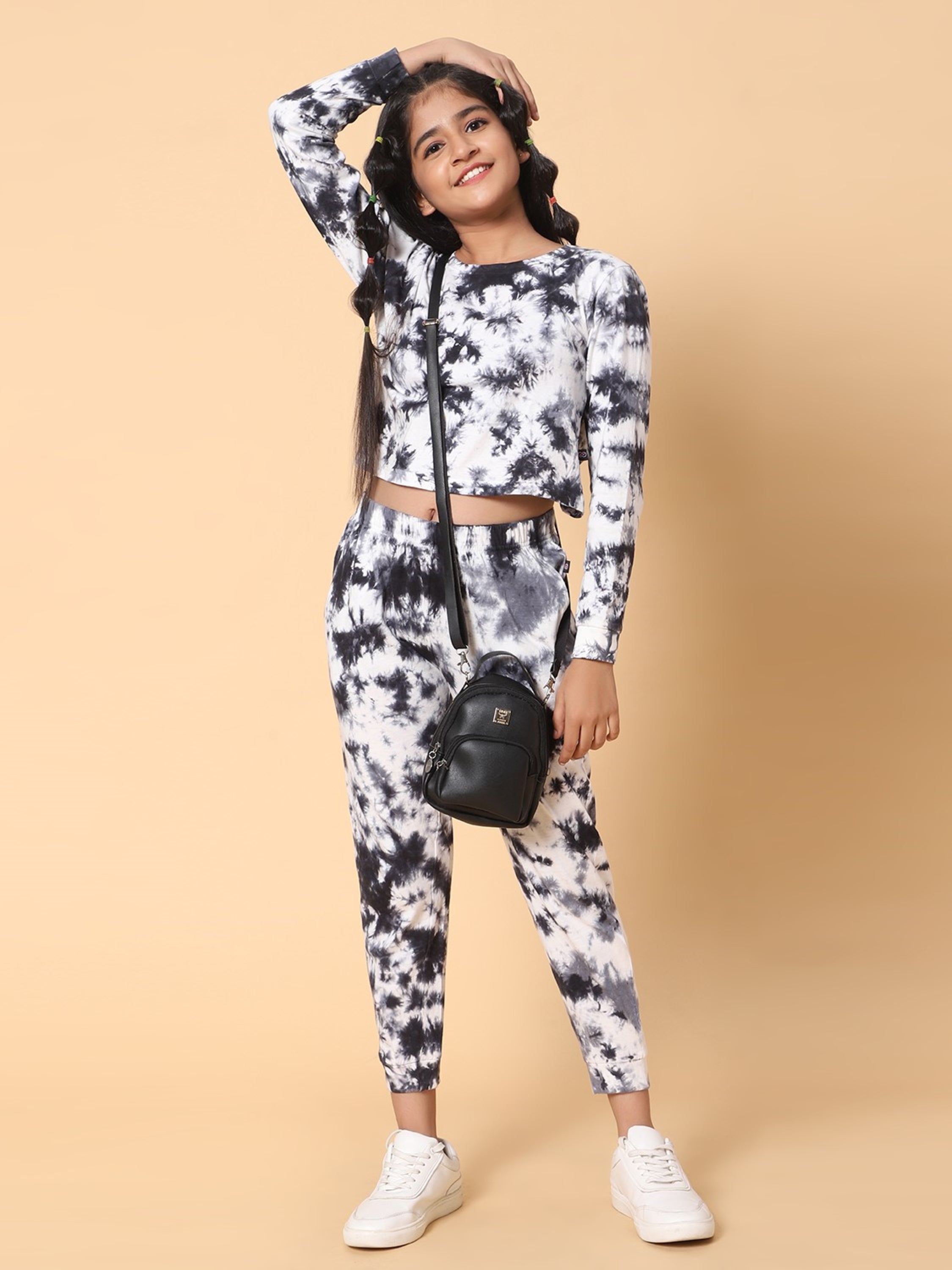 Tie Dye Co-Ord Set -Black