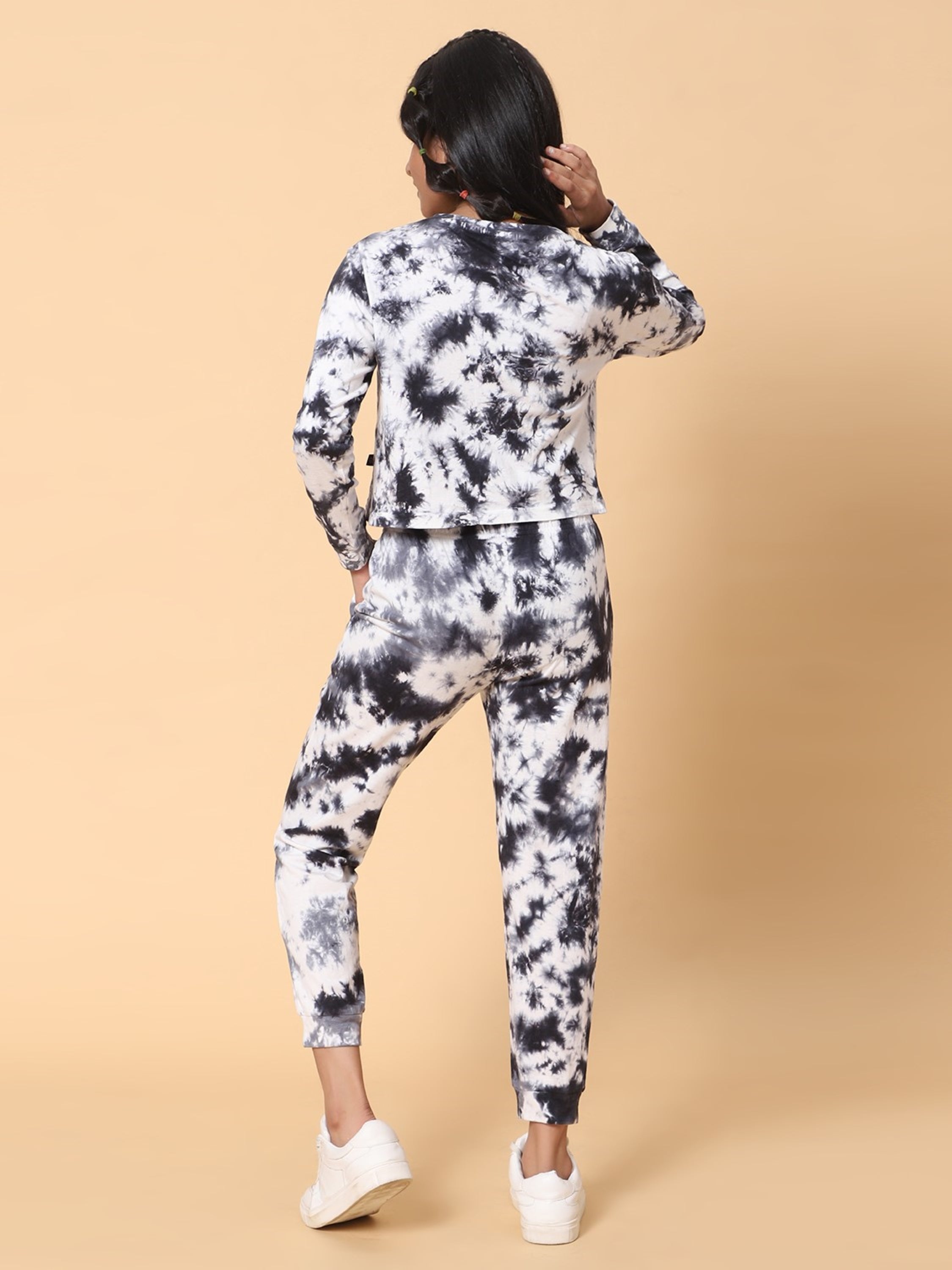 Co Ord Tie Dye Sweatsuit Black Girls Tie Dye Full Sleeve Tshirt