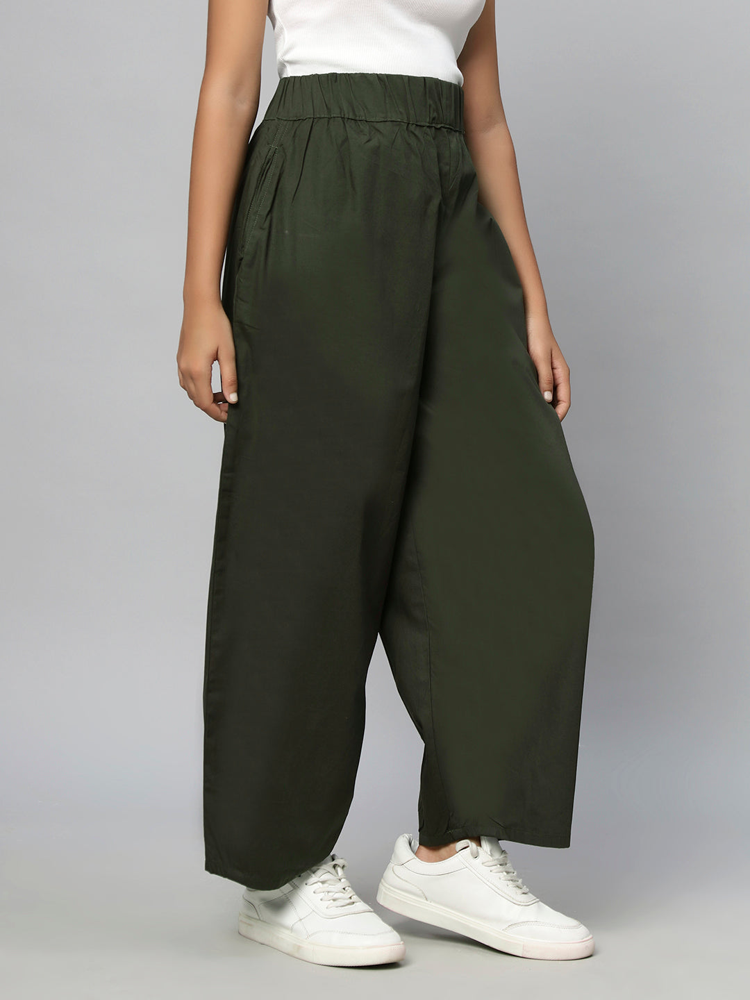 TeenTrums Girls Woven Trouser-Olive