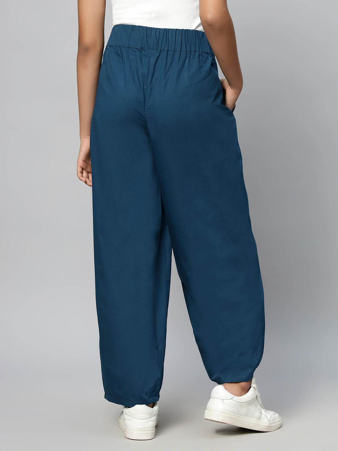 Woven Trouser-Teal Blue