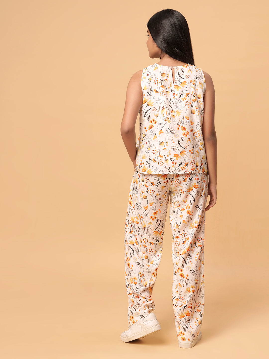 Daffodils Print Co-ord Set- White