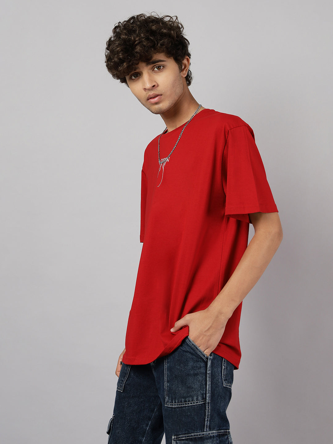 Boys Street Passion Graphic Oversized Tshirt - Red