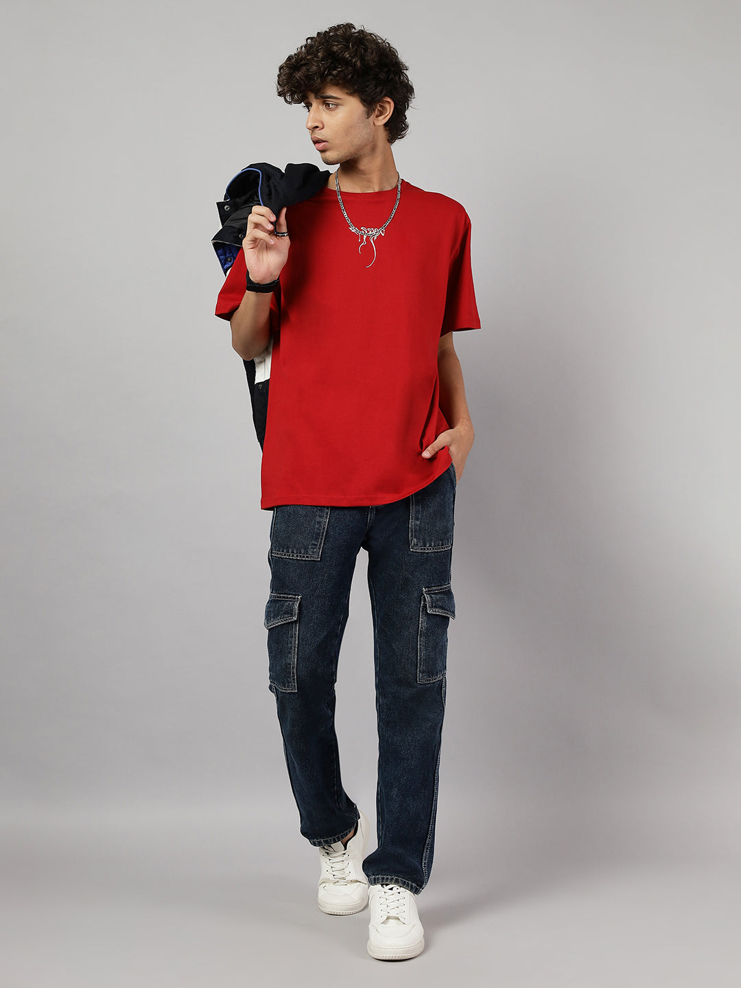 Boys Street Passion Graphic Oversized Tshirt - Red
