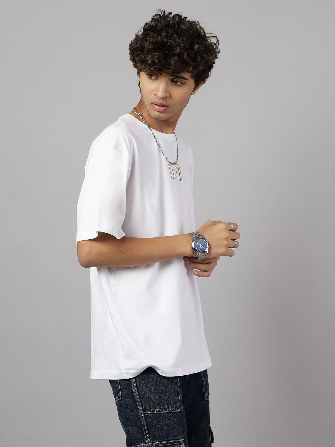 Boys Urban Skate Graphic Oversized Tshirt - White