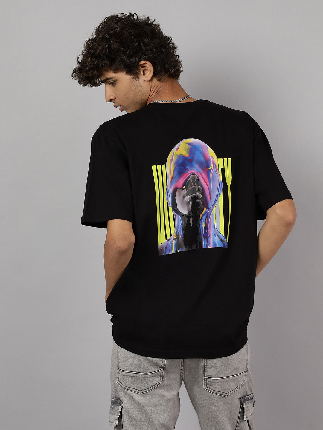 Boys Humanity Graphic Oversized Tshirt - Black