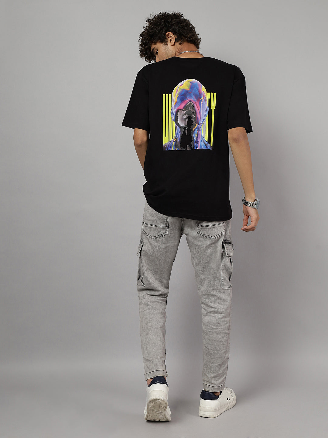 Boys Humanity Graphic Oversized Tshirt - Black