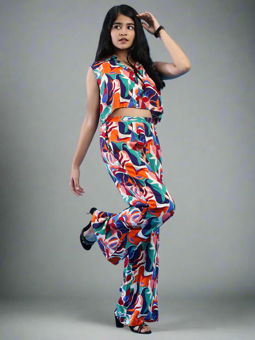 Joyful Burst Co-Ord set - Multicolor