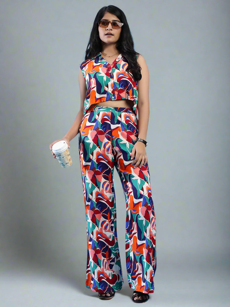 Joyful Burst Co-Ord set - Multicolor