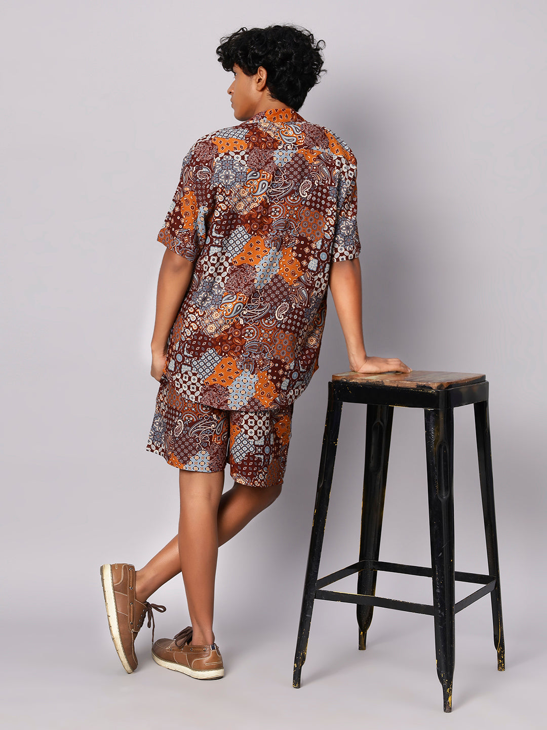 Paisley Print Co-ord Set -Brown