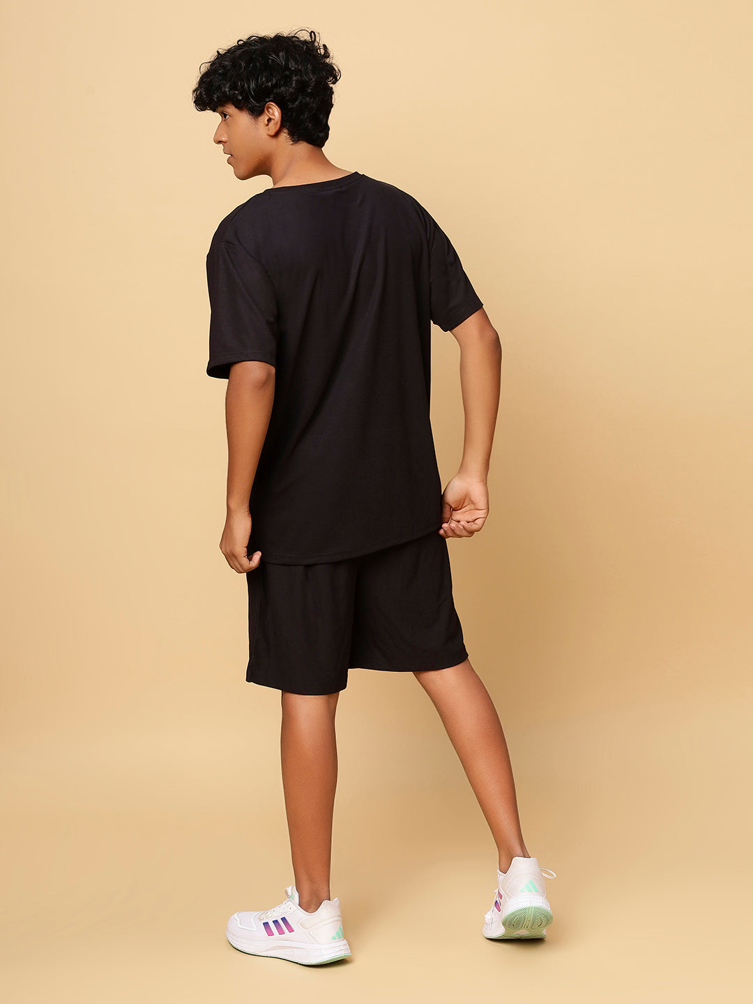 Tshirt and Shorts Co-Ord Set-Black