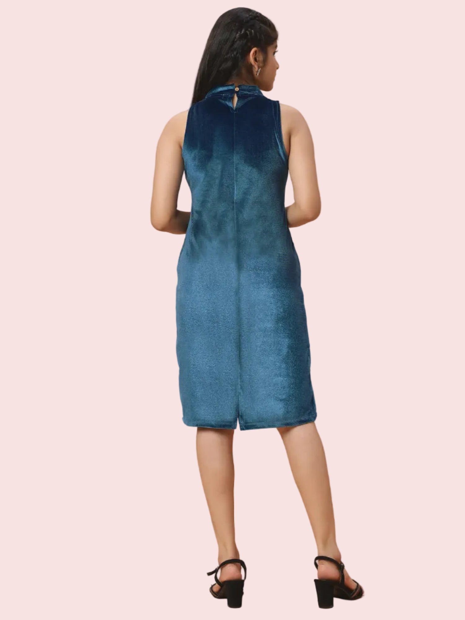 Velvet Party Dress - Teal