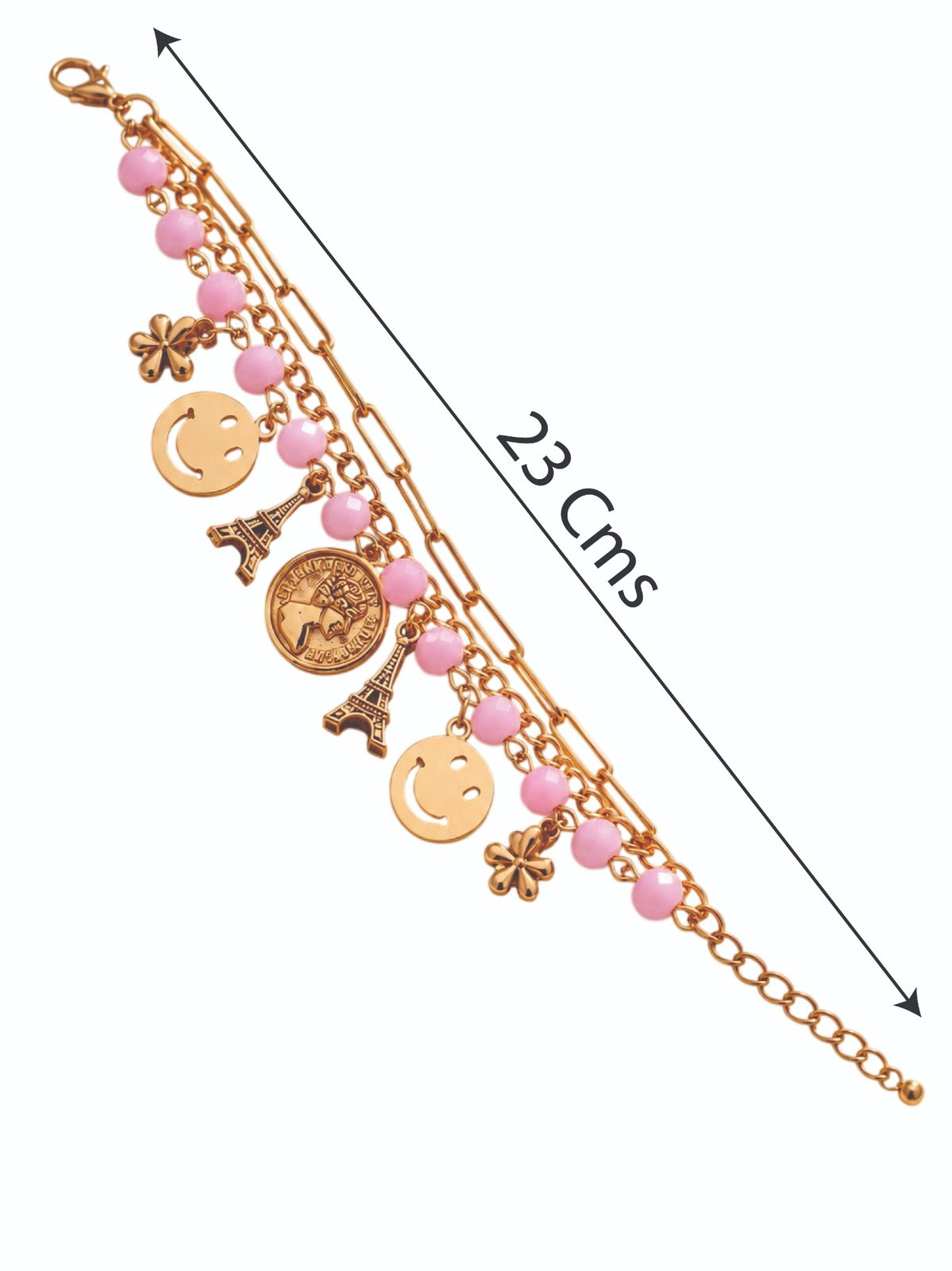 Girls Multi Layered Bracelet - Pink