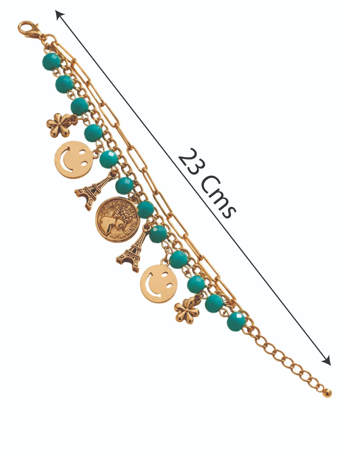 Girls Multi Layered Bracelet - Teal