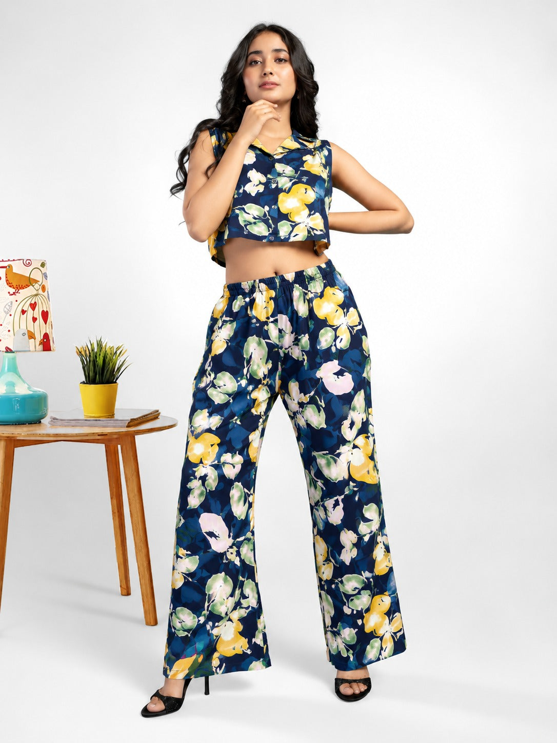 Midnight Meadow Print Co-Ord set - Navy