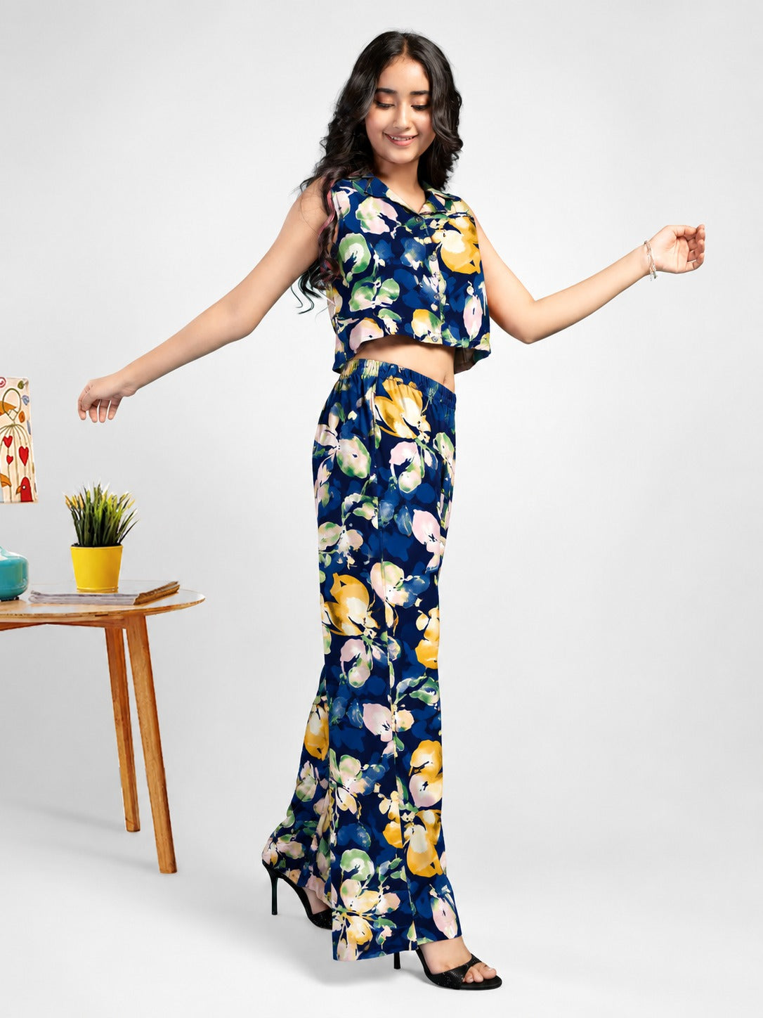 Midnight Meadow Print Co-Ord set - Navy