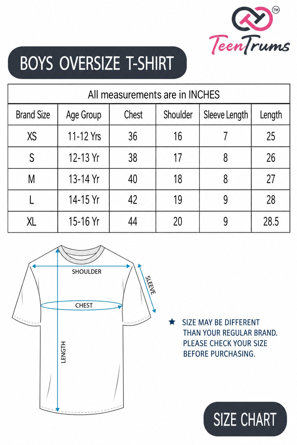 TeenTrums Boys Washed Graphic T-shirt - Navy