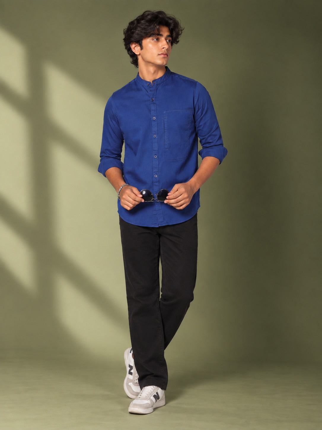 Cotton Shirt - Navy