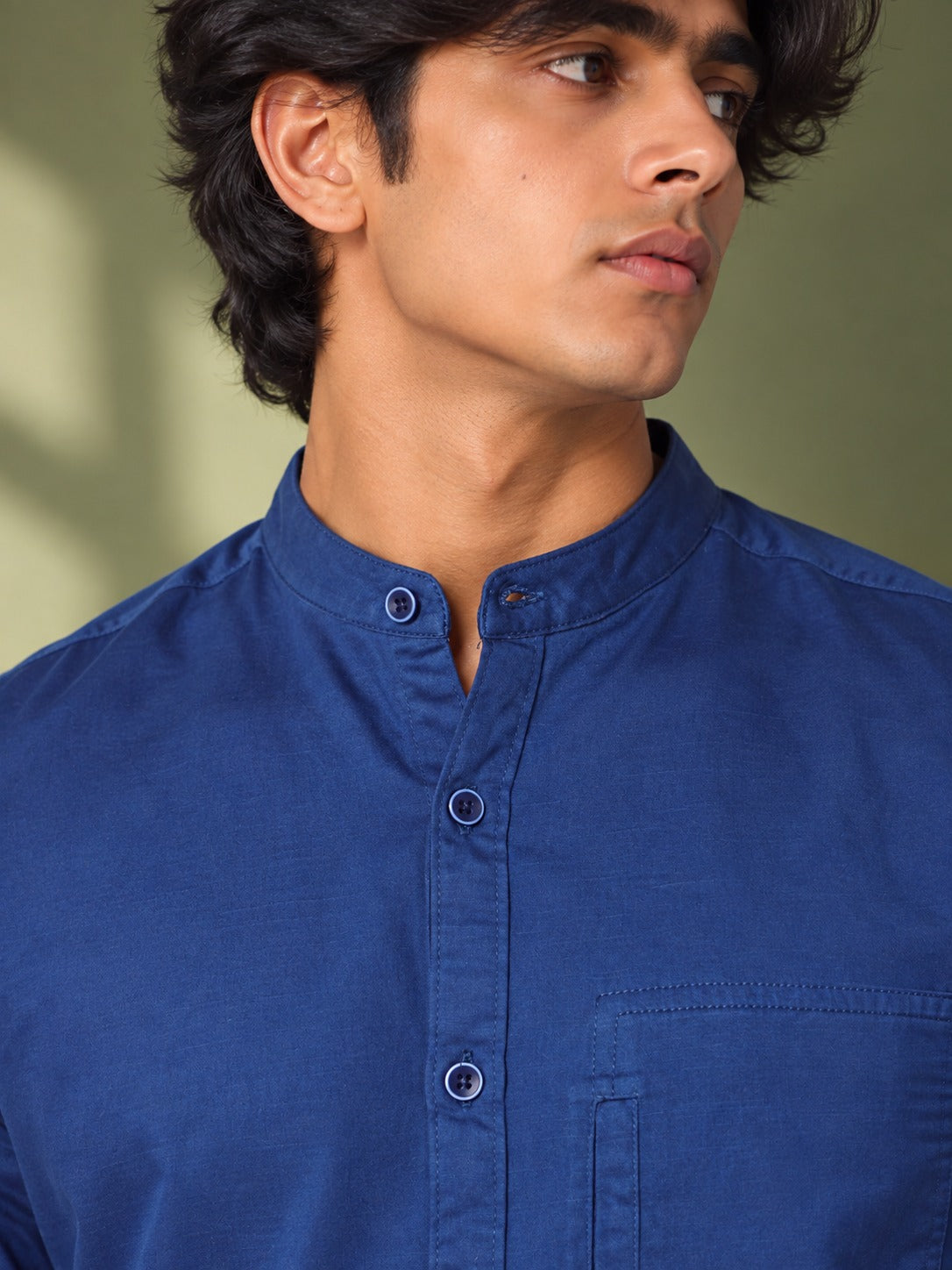 Cotton Shirt - Navy