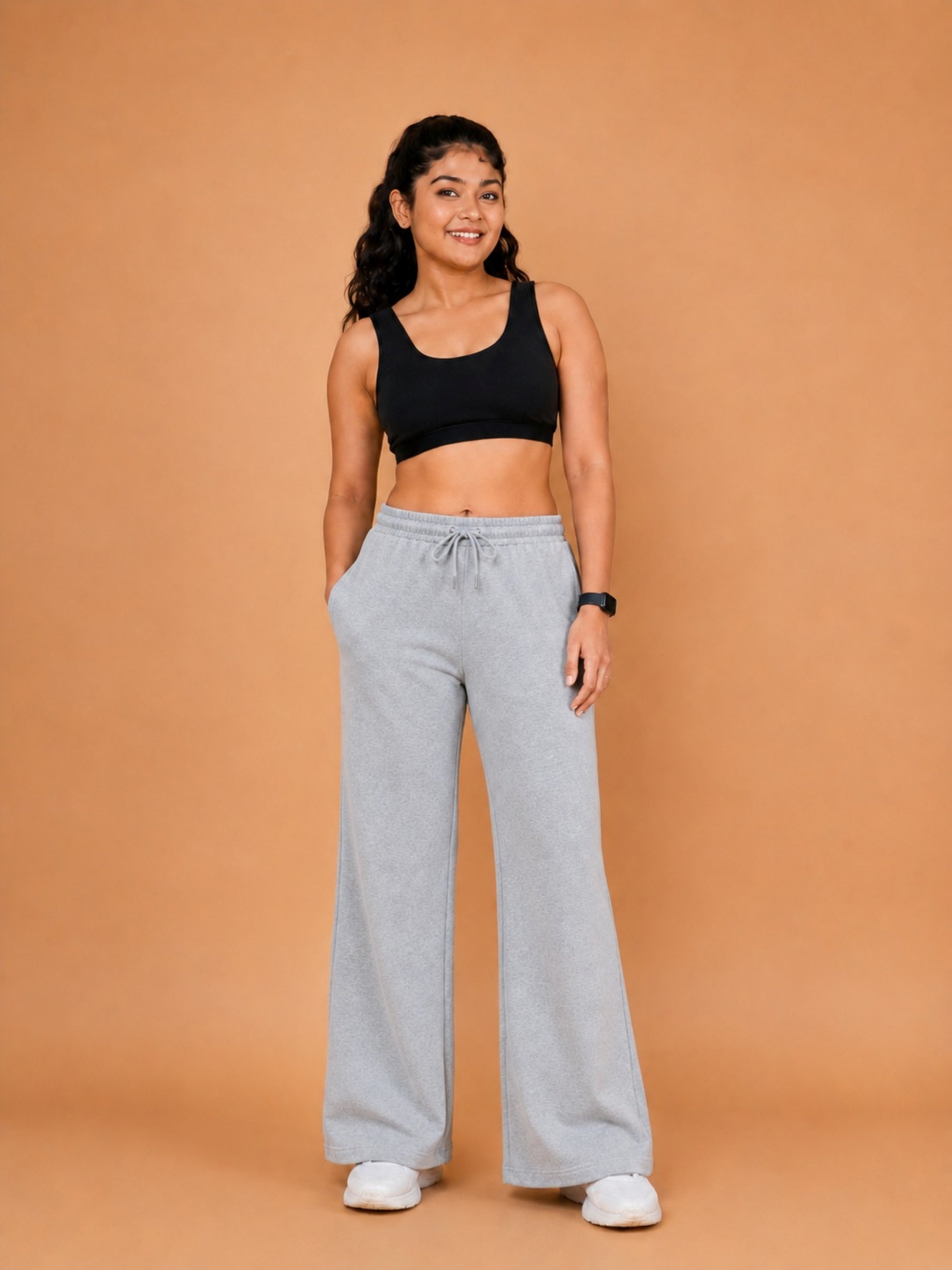 Girls Bootcut Trackpants - Grey