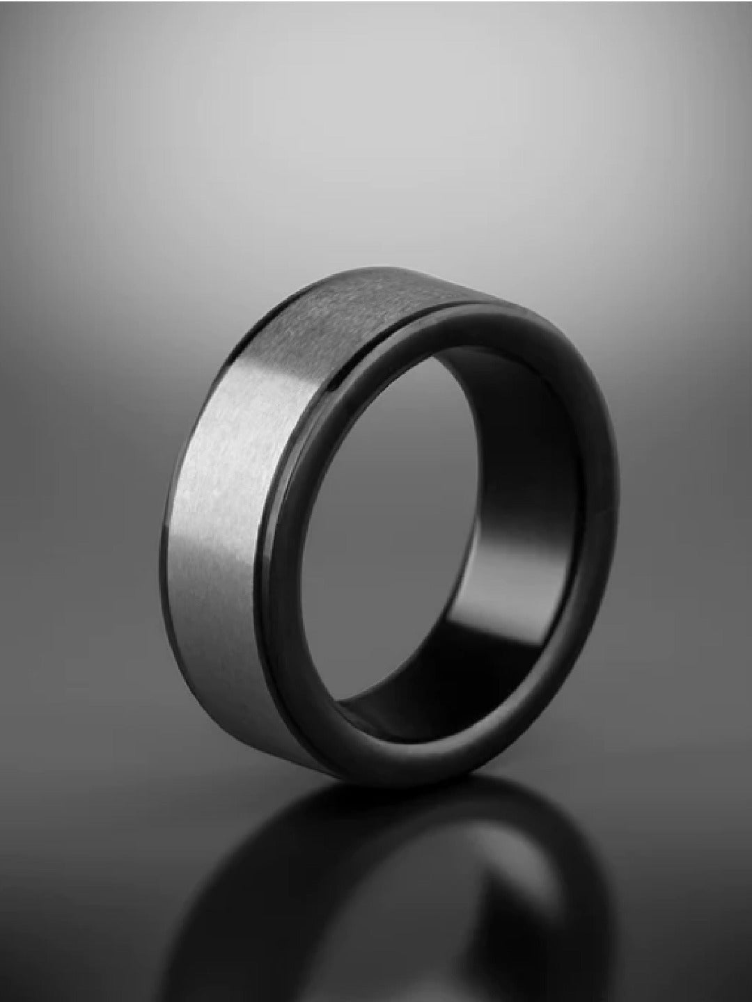 Silver on Black Felicity Ring